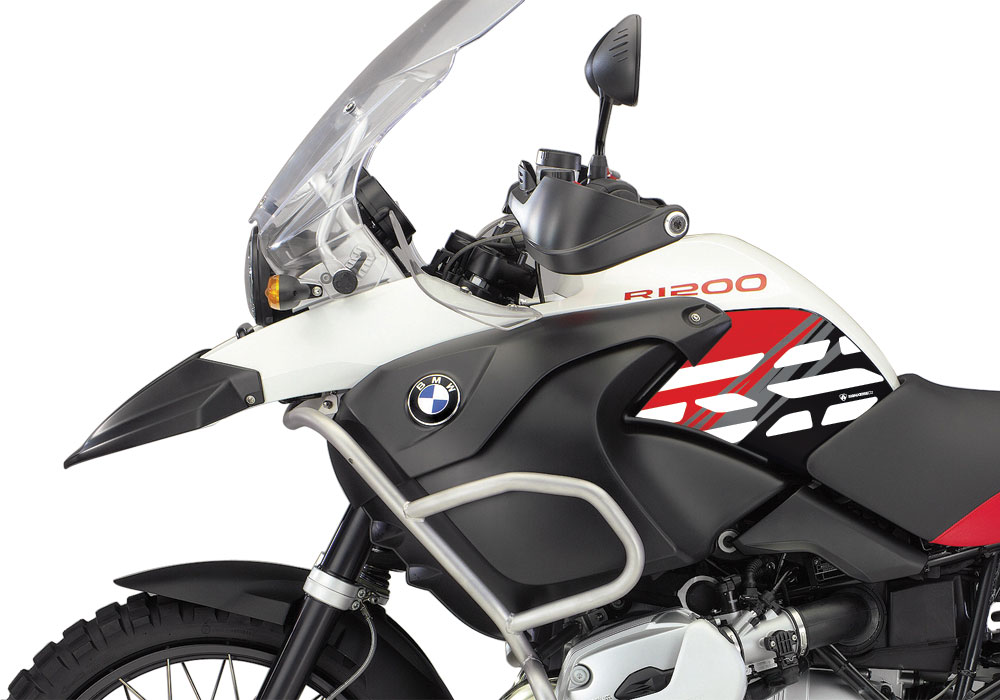 BMW R1200GS Adventure 2006-2007 Alpine White Style Anniversary LE Red Side Tank Stickers - Image 2