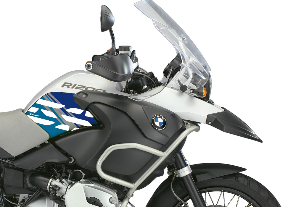BMW R1200GS Adventure 2006-2007 Alpine White Style Anniversary LE Blue Side Tank Stickers
