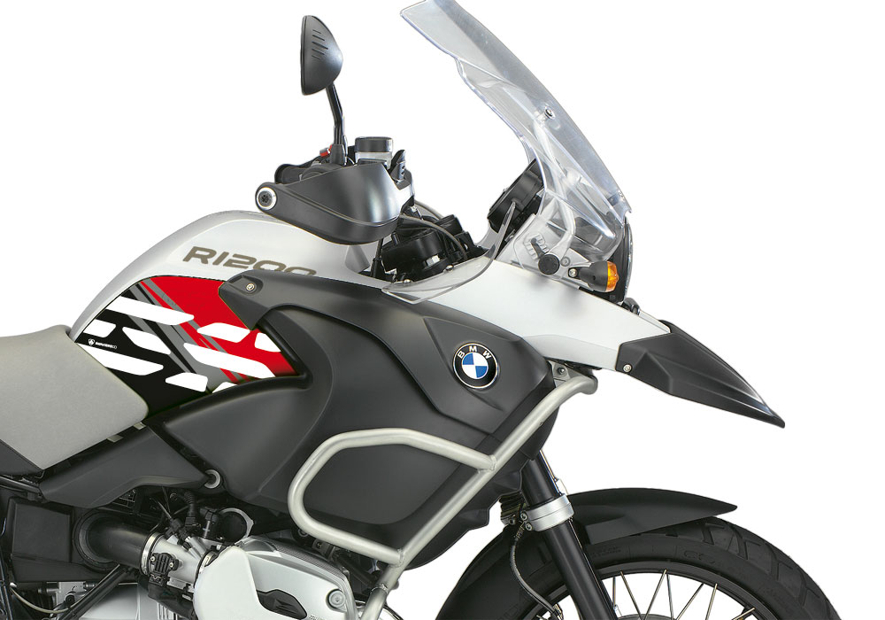 BMW R1200GS Adventure 2006-2007 Alpine White Style Anniversary LE Red Side Tank Stickers