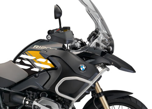BMW R1200GS Adventure 2008-2013 Midnight Black Style Anniversary LE Yellow Side Tank Stickers