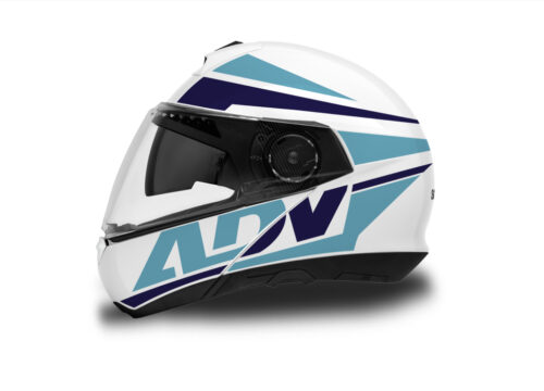 Schuberth C4/ C4 Pro Helmet (White) Vivo Series Blue Variations