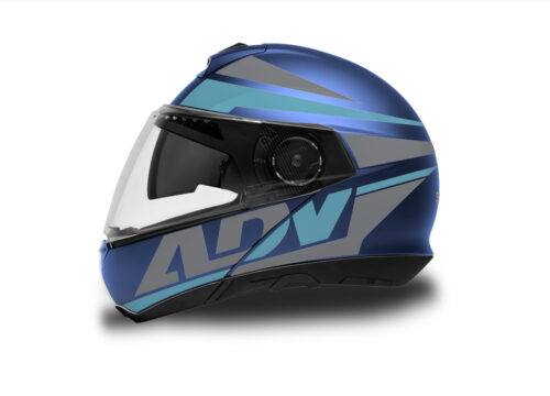 Schuberth C4/ C4 Pro Helmet (Blue) Vivo Series Silver & Light Blue