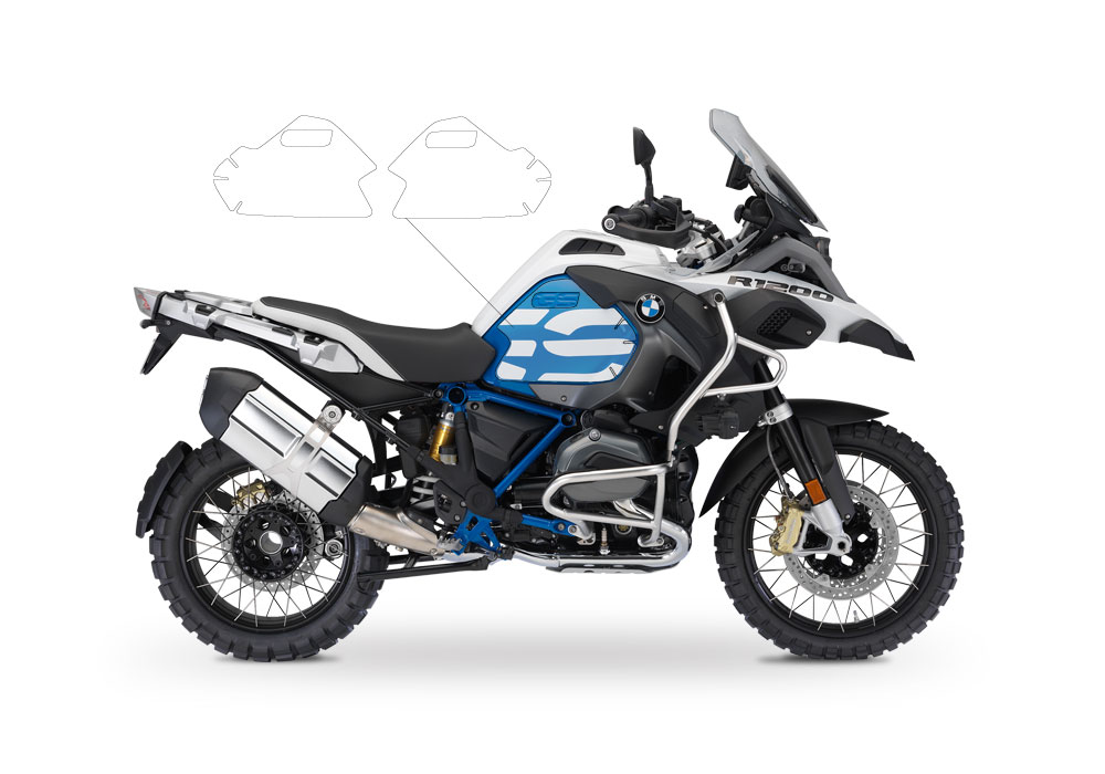 BPRF 2931 BMW R1200GS Adventure LC Alpine White Rallye 2018 Tank Side Self Healing Protective Film 01 1