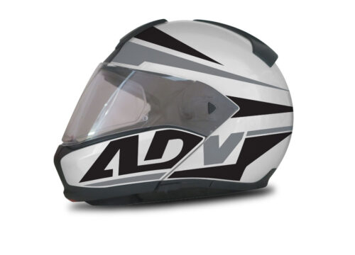 BMW System 6 Helmet (Silver) Vivo Series Black & Grey Stickers Kit