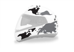 Schuberth C4 White Helmet The Globe Series Black Grey 1