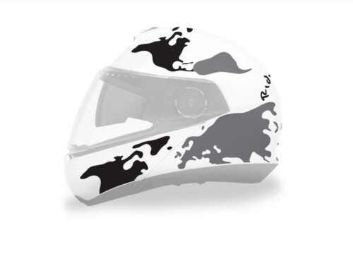 Schuberth C4 White Helmet The Globe Series Black Grey 1