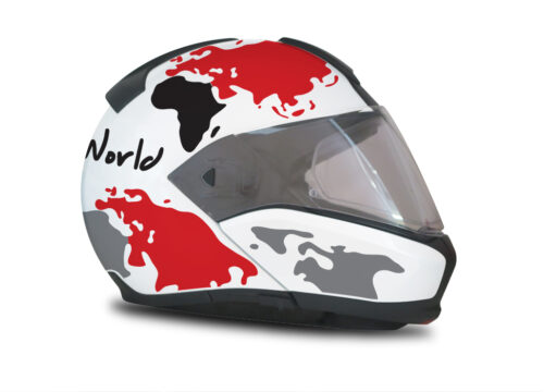 HEL 2934 BMW System 6 Bright White The Globe Series Red Silver Stickers Kit 02 1