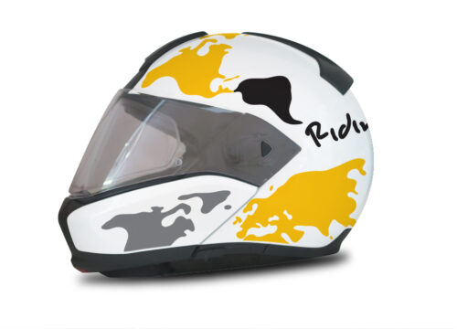 HEL 2936 BMW System 6 Bright White The Globe Series Yellow Silver Stickers Kit 01 1