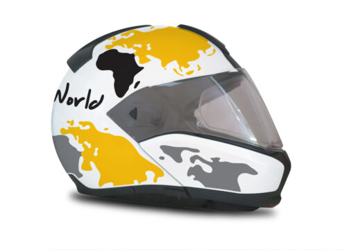 HEL 2936 BMW System 6 Bright White The Globe Series Yellow Silver Stickers Kit 02 1