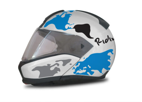 HEL 2941 BMW System 6 White Silver Metallic The Globe Series Blue Black Stickers Kit 01 1