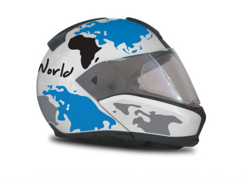 HEL 2941 BMW System 6 White Silver Metallic The Globe Series Blue Black Stickers Kit 02 1