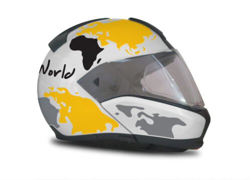 HEL 2942 BMW System 6 White Silver Metallic The Globe Series Yellow Black Stickers Kit 02 1