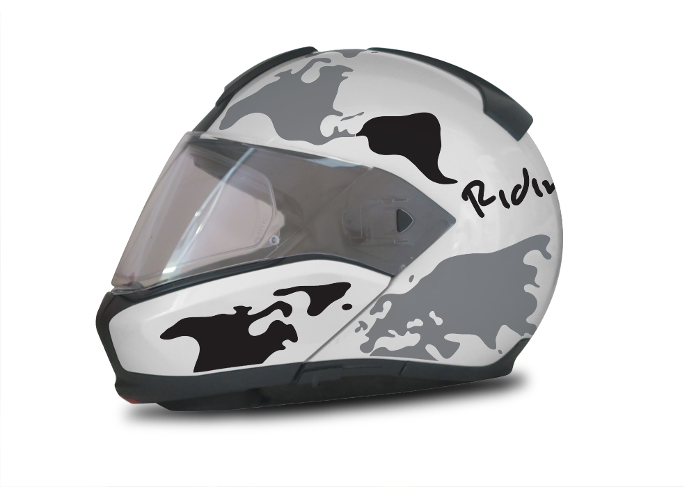 HEL 2943 BMW System 6 White Silver Metallic The Globe Series Silver Black Stickers Kit 01 1