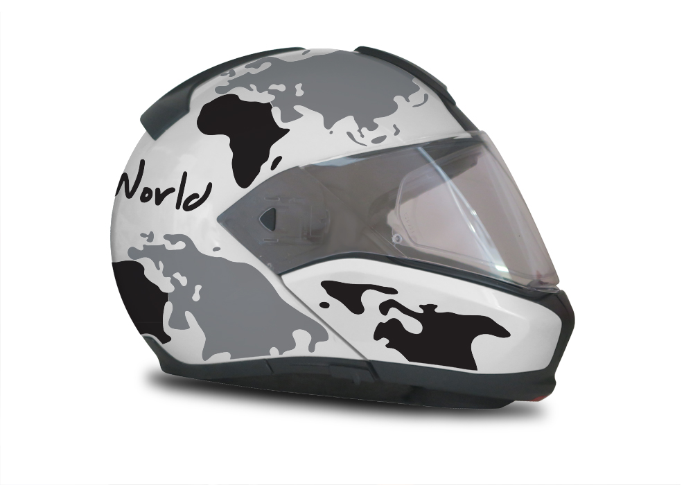 HEL 2943 BMW System 6 White Silver Metallic The Globe Series Silver Black Stickers Kit 02 1