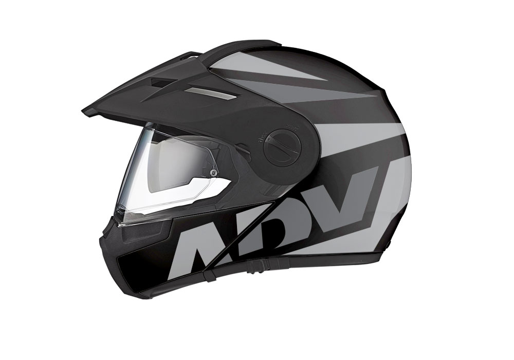 Schuberth E1 Helmet (Black) Vivo Series Silver Variations Stickers Kit