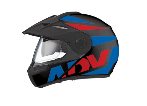 Schuberth E1 Helmet (Black) Vivo Series Blue & Red Stickers Kit