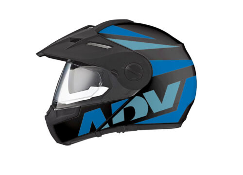 Schuberth E1 Helmet (Black) Vivo Series Blue Variations Stickers Kit