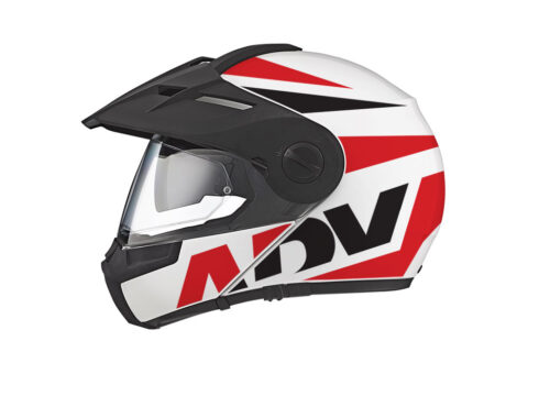 Schuberth E1 Helmet (White) Vivo Series Red & Black Stickers Kit