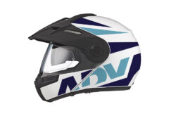 Schuberth E1 Helmet (White) Vivo Series Blue Variations Stickers Kit