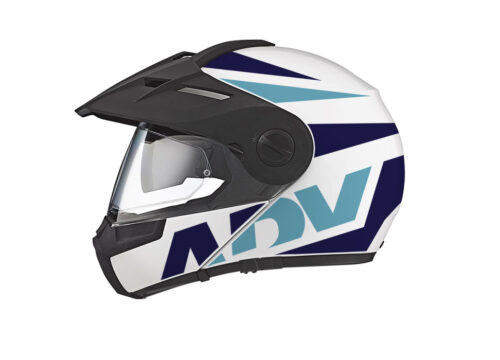 Schuberth E1 Helmet (White) Vivo Series Blue Variations Stickers Kit