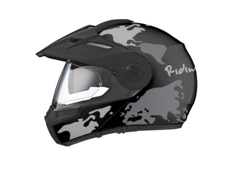 HEL 2996 Schuberth E1 Black The Globe Series Grey Variations Stickers Kit 01 1