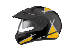 Schuberth E1 Helmet (Black) Vector Series Silver & Yellow Stickers Kit