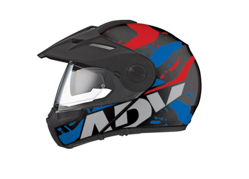 Schuberth E1 Helmet (Black) Safari Series Red & Blue Stickers Kit