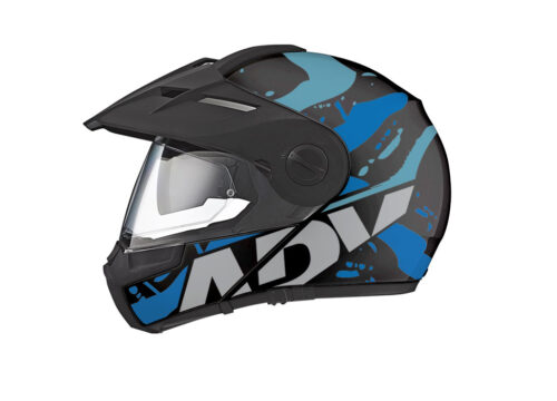 Schuberth E1 Helmet (Black) Safari Series Blue Variations Stickers Kit