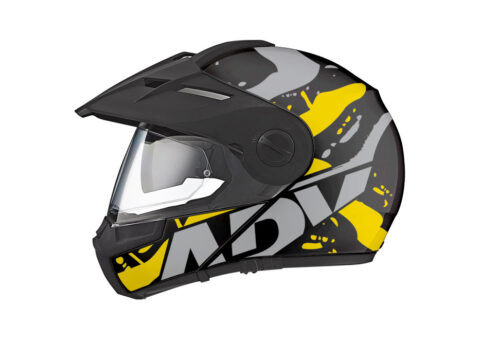 Schuberth E1 Helmet (Black) Safari Series Silver & Yellow Stickers Kit