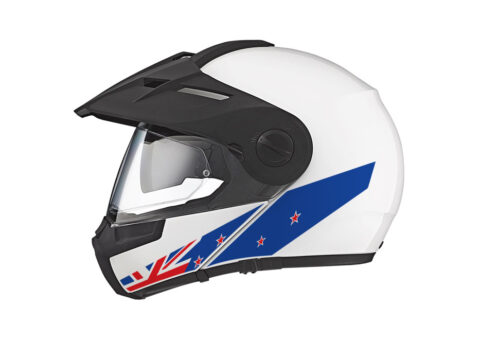 Schuberth E1 Helmet (White) The Flag Series New Zealand Stickers