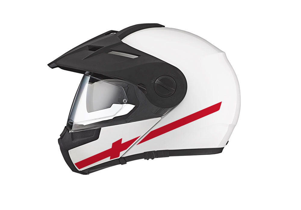 Schuberth E1 Helmet (White) The Flag Series England Stickers