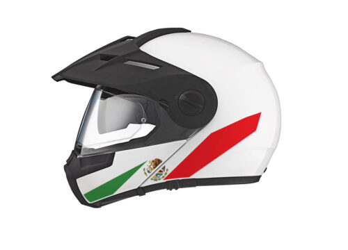 Schuberth E1 Helmet (White) The Flag Series Mexico Stickers