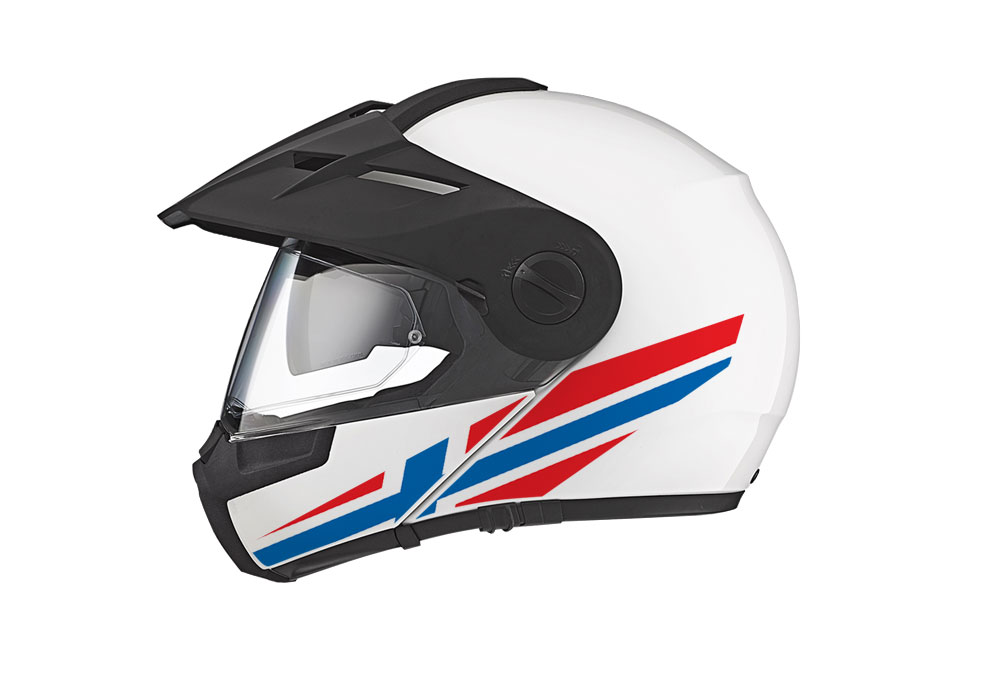 Schuberth E1 Helmet (White) The Flag Series Norway Stickers
