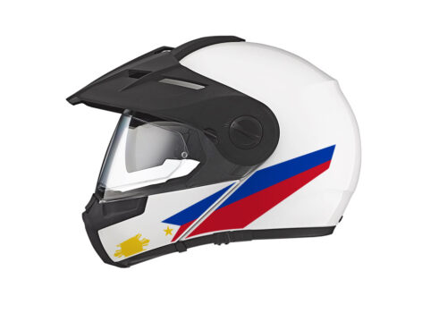 Schuberth E1 Helmet (White) The Flag Series Philippines Stickers