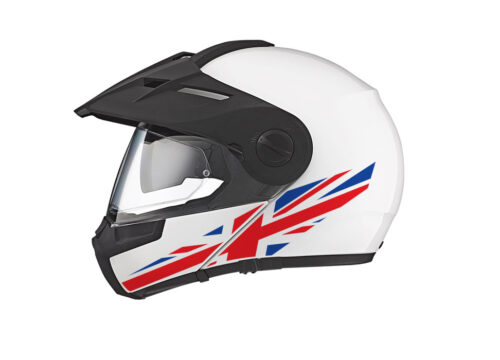 Schuberth E1 Helmet (White) The Flag Series UK Stickers