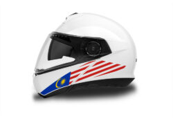 Schuberth C4/ C4 Pro Helmet (White) The Flag Series Malaysia Stickers