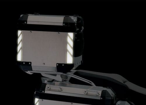 BSTI 3068 BMW R1200GS LC Adventure Alluminium Top Box Black White Reflective Stripes Stickers Kit 04