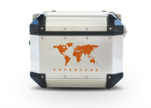 Givi Trekker Outback Top Box The Globe Orange Stickers Kit