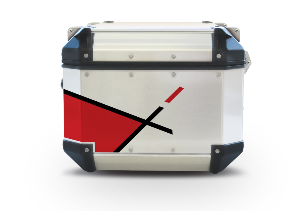 Givi Trekker Outback Top Box Vector Red Stickers Kit
