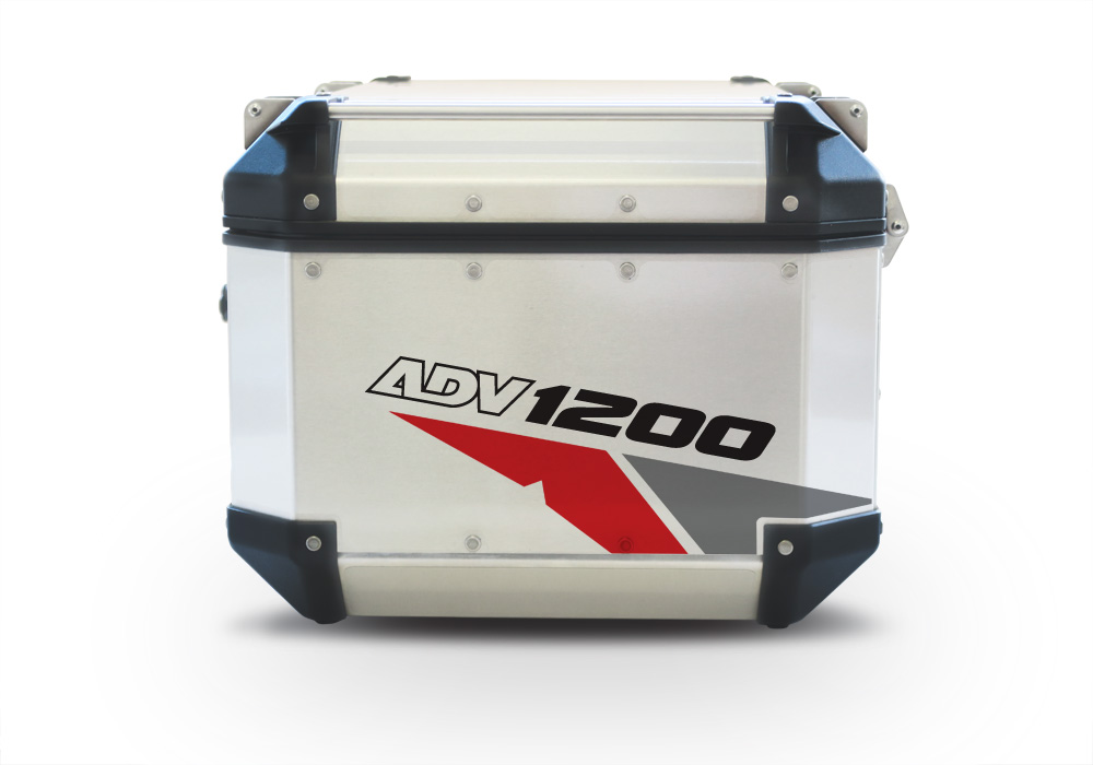 Givi Trekker Outback Top Box Velos Red & Grey Stickers Kit - Image 6