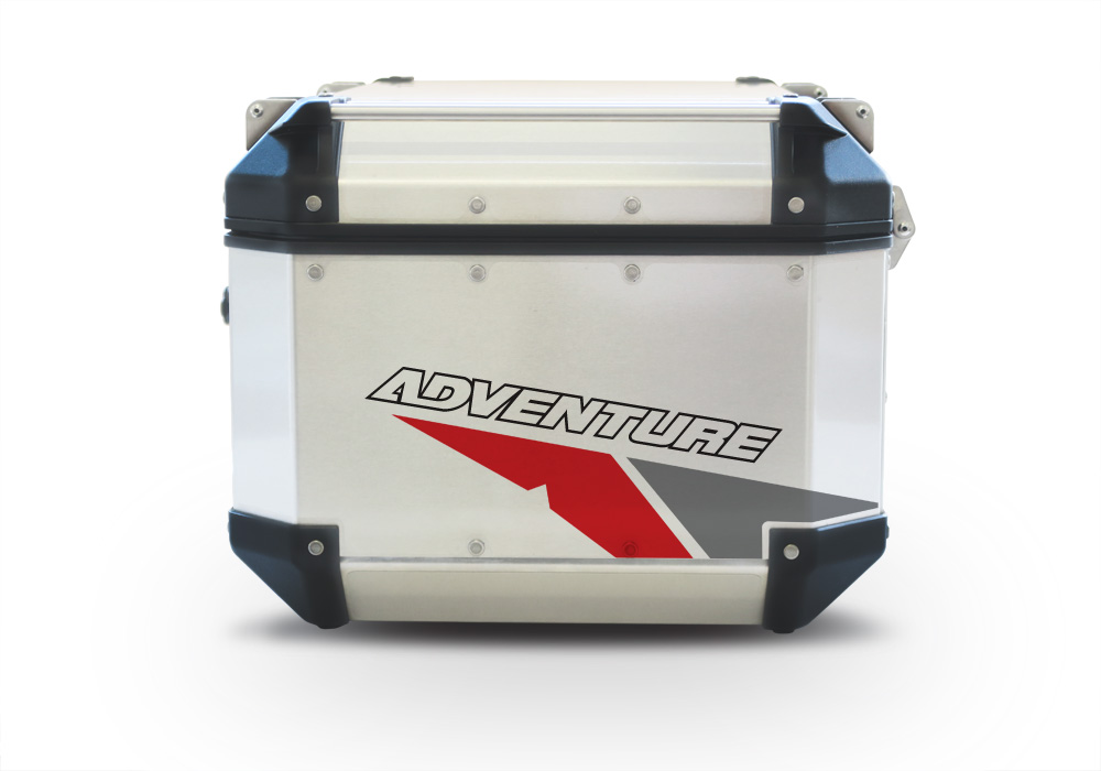 Givi Trekker Outback Top Box Velos Red & Grey Stickers Kit - Image 5