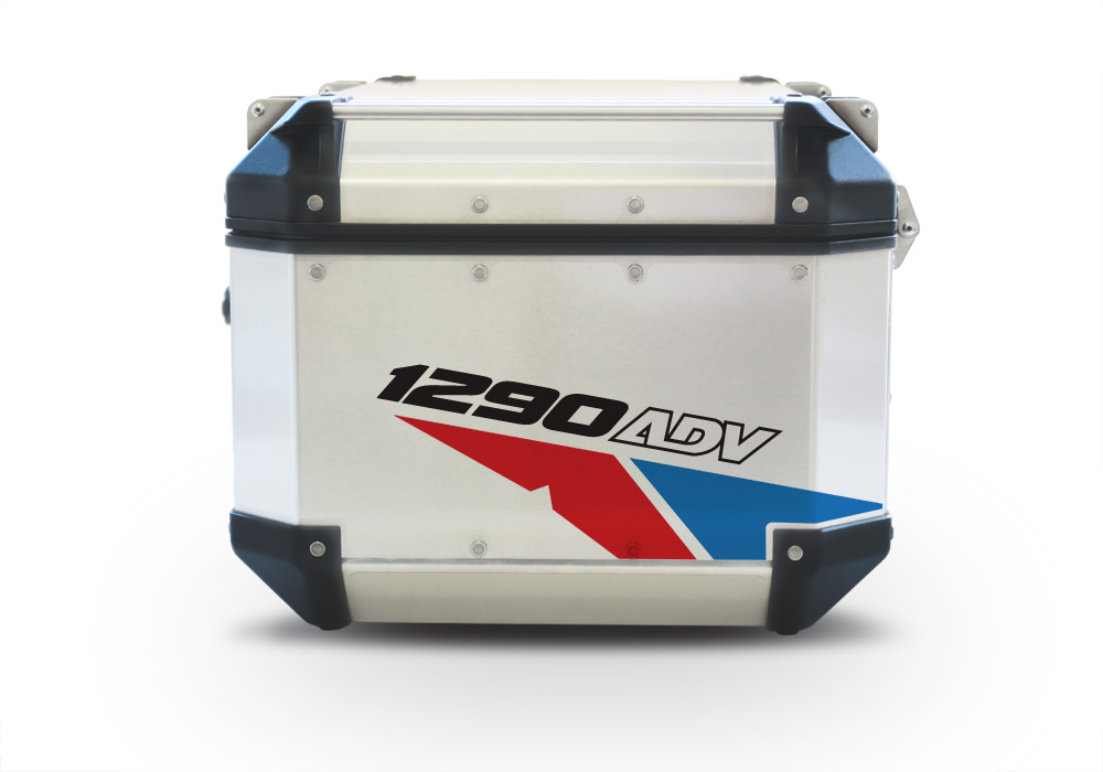 Givi Trekker Outback Top Box Velos Red & Blue Stickers Kit - Image 7