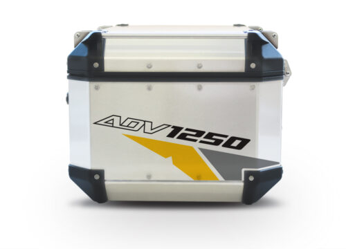 GISTI 2710 Givi Trekker Outback Top Box 42lt 58lt Velos Yellow Grey Stickers Kit ADV1250