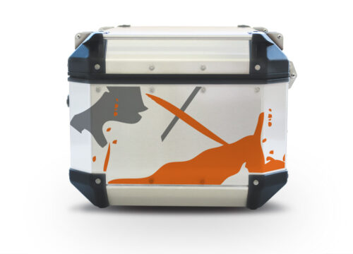 Givi Trekker Outback Top Box Safari Grey & Orange Stickers Kit