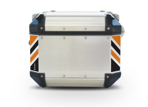 Givi Trekker Outback Top Box Black & Orange Reflective Stripes