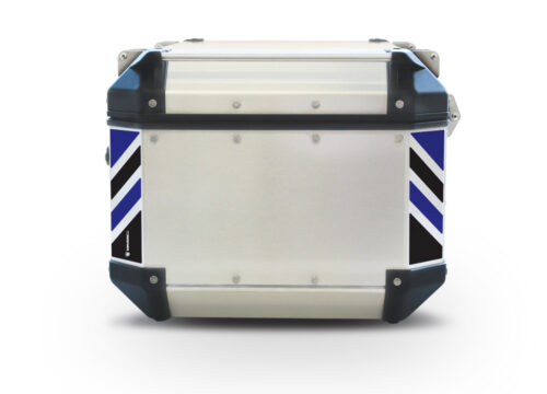 Givi Trekker Outback Top Box Black & Blue Reflective Stripes