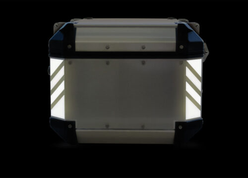 GISTI 3072 Givi Trekker Outback Top Box 42lt 58lt Black White Reflective Stripes Stickers Kit 02