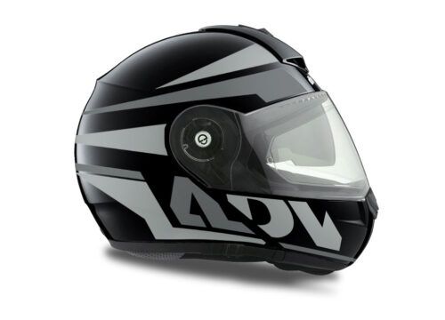 HEL 3079 Schuberth C3 Pro Helmet Black Anthracite Vivo ADV Grey Variations Stickers Kit 02