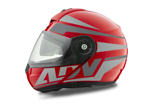 HEL 3082 Schuberth C3 Pro Helmet Red Gloss Vivo ADV Grey Variations Stickers Kit 01