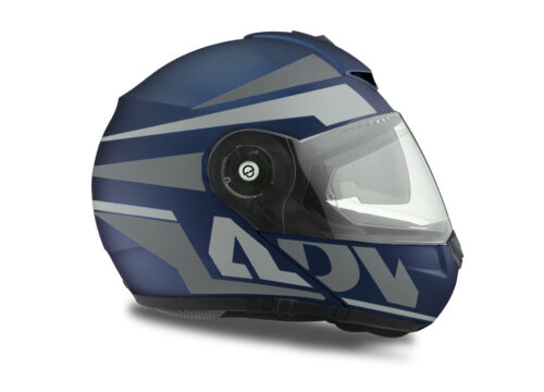 HEL 3085 Schuberth C3 Pro Helmet Blue Matte Vivo ADV Grey Variations Stickers Kit 02